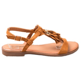 Renda Szandál Karimákkal barna