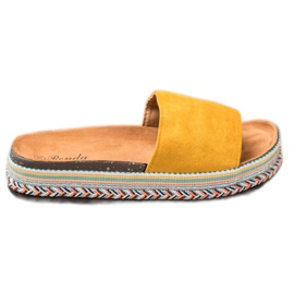 Renda Papucs a platformon sárga Renda Papucs a platformon sárga