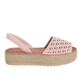 Szandál, espadrilles, rózsaszín áttört WH931 Pink Szandál, espadrilles, rózsaszín áttört WH931 Pink
