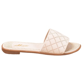 SHELOVET Elegáns velúr papucs barna