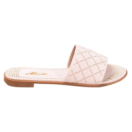 SHELOVET Elegáns velúr papucs rózsaszín SHELOVET Elegáns velúr papucs rózsaszín