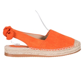 Nio Nio Espadrilles felfedezett sarokkal narancs