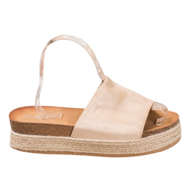 Renda Velúr papucs a platformon barna