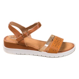 Renda Ék szandál Eco bőrrel barna