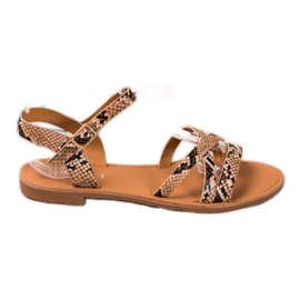 SHELOVET Szandál lapos sarkon sokszínű