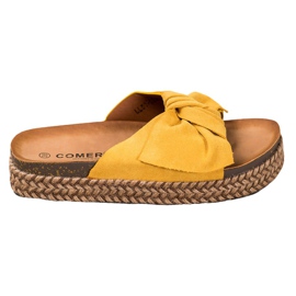Comer Papucs a magas platformon sárga