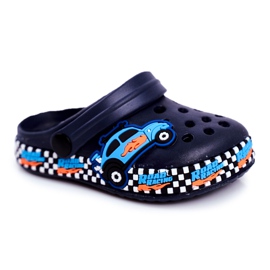 Giolan Gyermek papucs Hab Crocs Navy Blue Road Racing sötétkék kék narancssárga Giolan Gyermek papucs Hab Crocs Navy Blue Road Racing sötétkék kék narancssárga