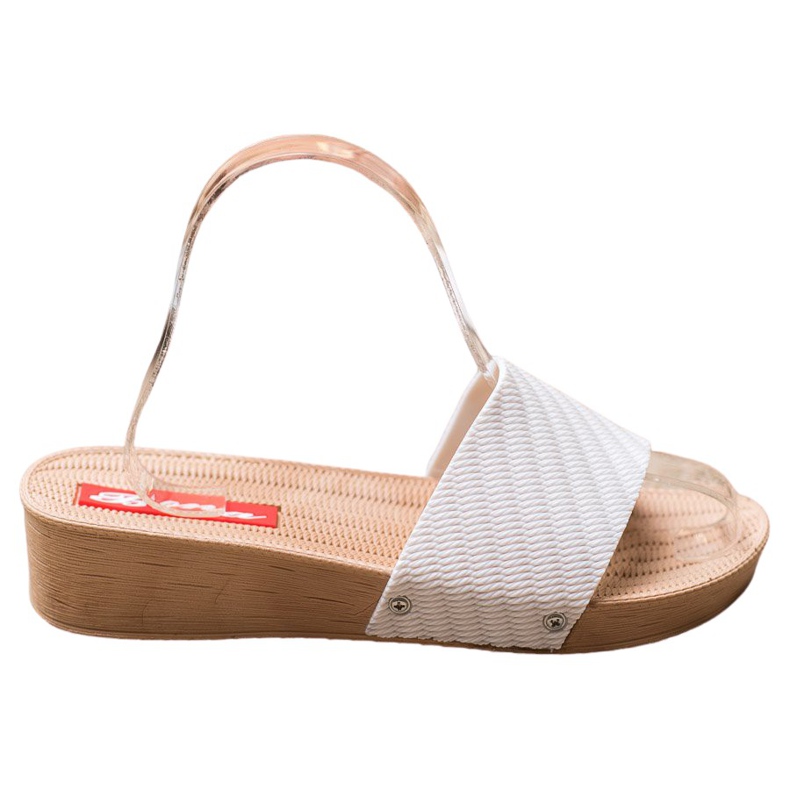 Bona Stílusos ék papucs fehér