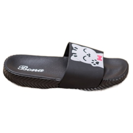 Bona Fekete papucs alkalmazással