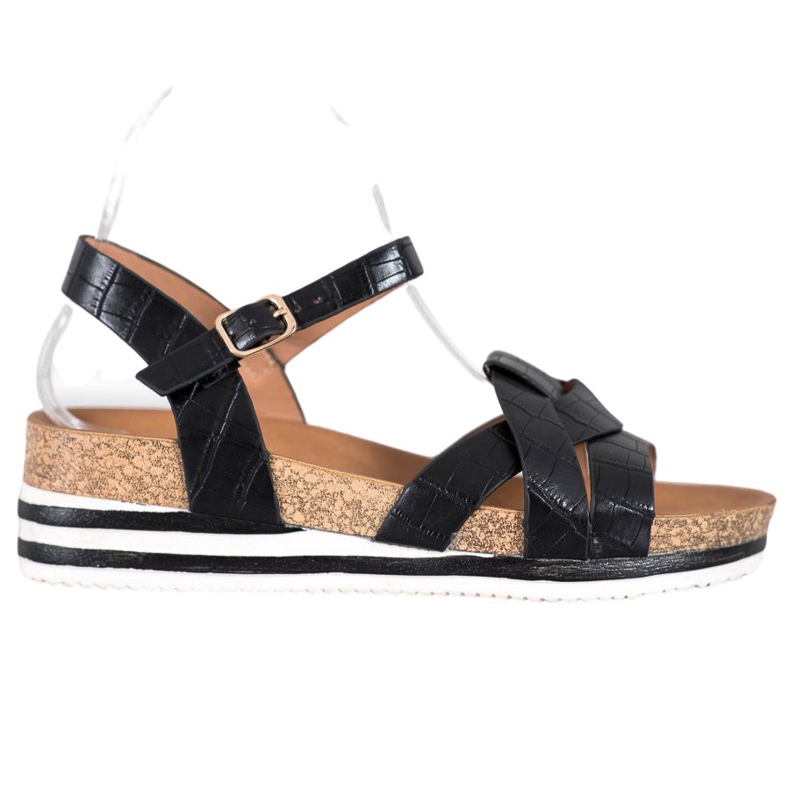 Comer Fekete szandál öko bőrrel