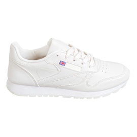 SHELOVET Fűzött cipő öko bőrből fehér