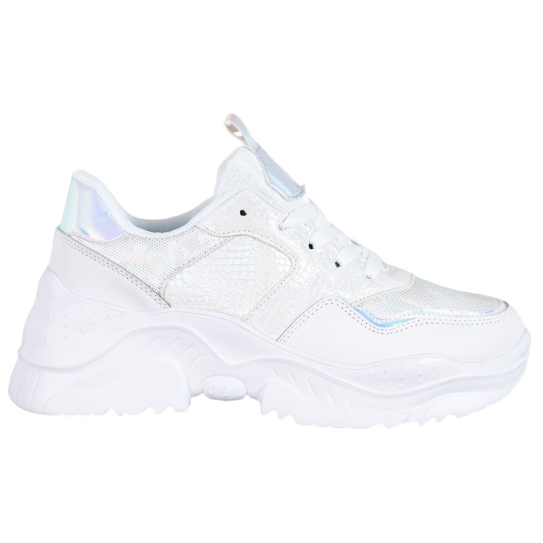 SHELOVET Eco bőr cipők fehér szürke