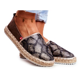 Női espadrilles, fonott talpbarna Big Star FF274A515 Női espadrilles, fonott talpbarna Big Star FF274A515