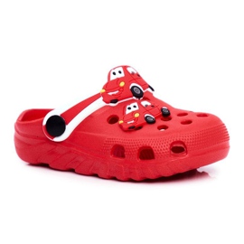 PB2 Gyermek papucs hab Crocs Red Cars Bruno piros