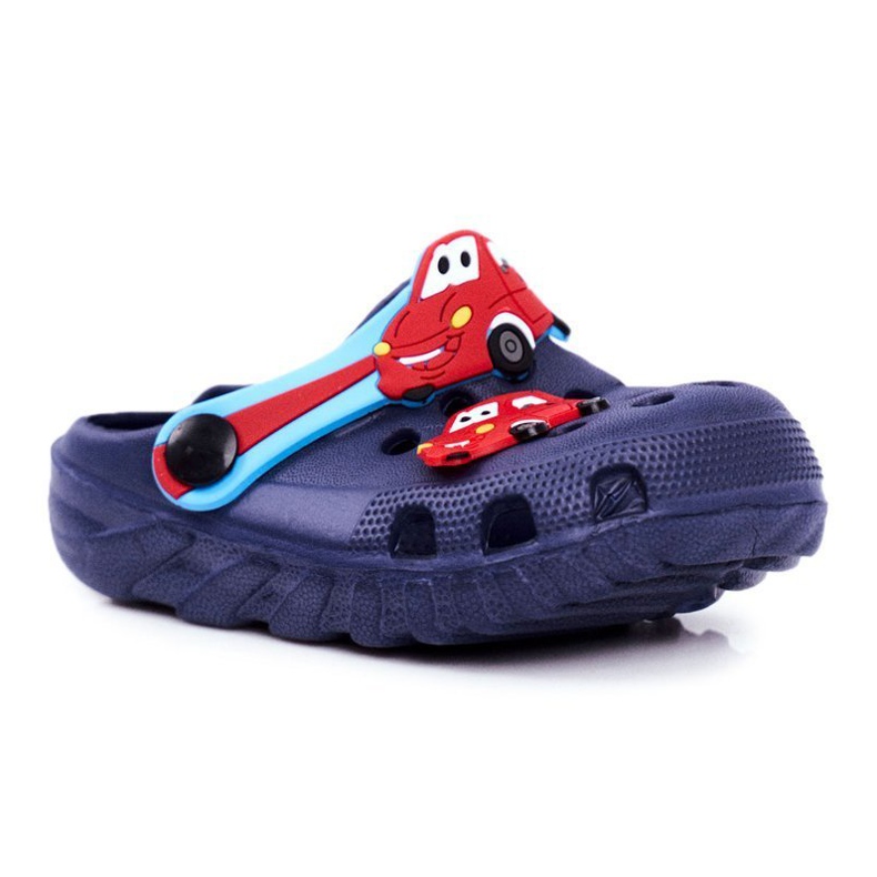 PB2 Gyermek papucs Hab Crocs Navy Blue Cars Bruno sötétkék