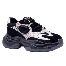 Női sportcipő Big Star, Daniel Lopez, fekete és arany FF274A524 sárga Női sportcipő Big Star, Daniel Lopez, fekete és arany FF274A524 sárga