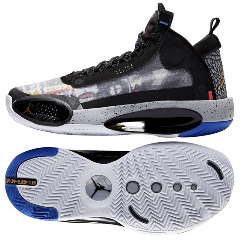 Nike Air Jordan Xxxiv Low Jr CZ7742-008 fekete szürke sokszínű