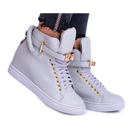 Női tornacipő Lu Boo szürke, melegített arany lakat