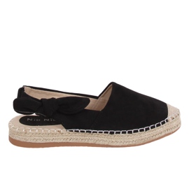 Fekete espadrilles nőknek 3016 Black Ii Quality