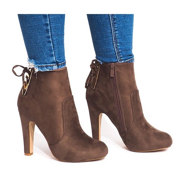 Csizma magas sarkú 88-48 Khaki zöld