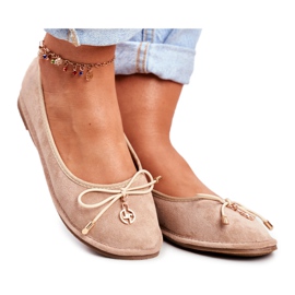 Női balerinák Lu Boo Suede Beige Layla bézs