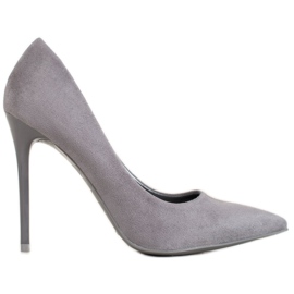 Small Swan Szürke stilettó velúrral Small Swan Szürke stilettó velúrral