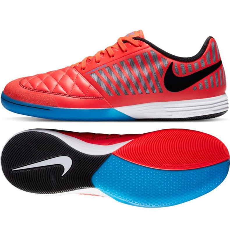 Belső cipő Nike Lunargato Ii Ic M 580456-604 sokszínű narancs és vörös