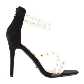 Szandál szilikon pántokkal fekete NF-25P Fekete Szandál szilikon pántokkal fekete NF-25P Fekete