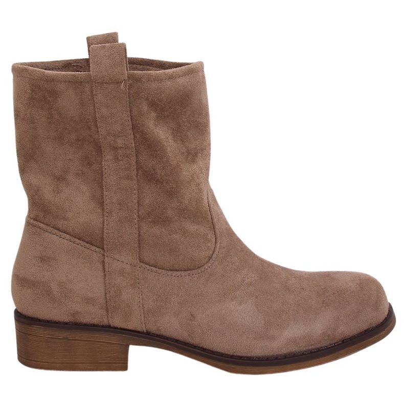 Női velúr sötét bézs csizma ST-18P Khaki barna