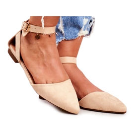 PS1 Női bézs balerinák övön Allison Spitz -szel