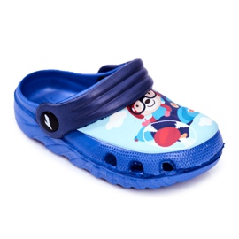 Gyermek papucs hab Crocs Blue Teddy Bear Pilot SuperFly kék