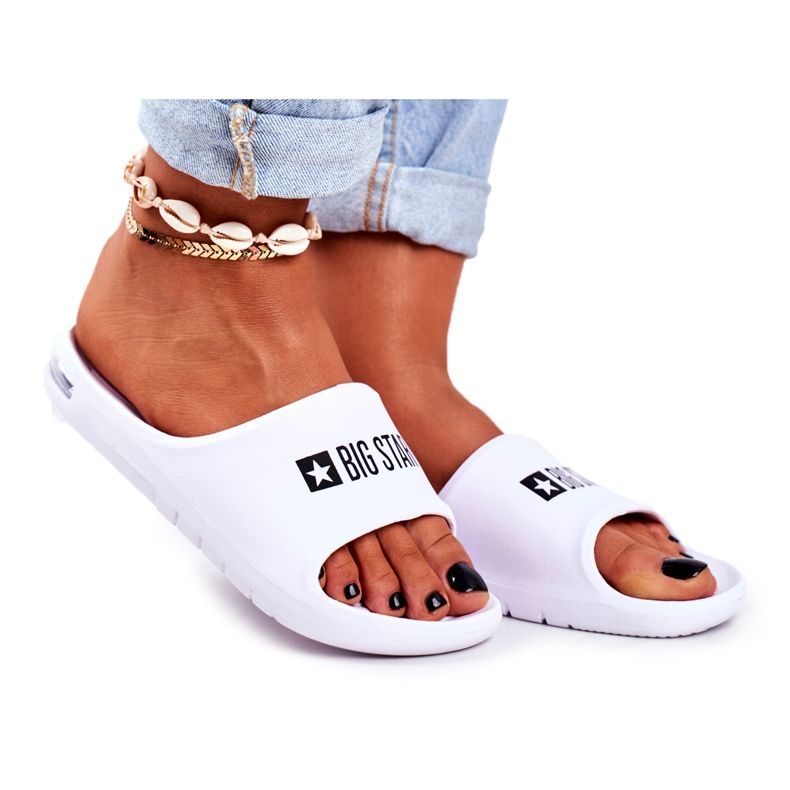 Női papucs Big Star Air White GG274A026 fehér