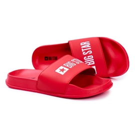 Férfi papucs Big Star Rubber Red Eco Bőr GG174932 piros