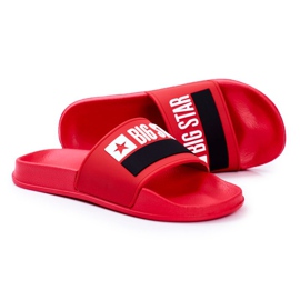 Férfi papucs Big Star Classic Red GG174939 fehér fekete piros