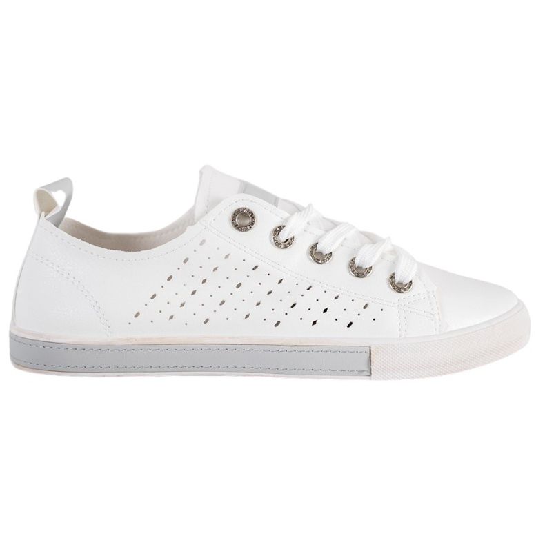 Bella Paris Cipők áttört mintával fehér