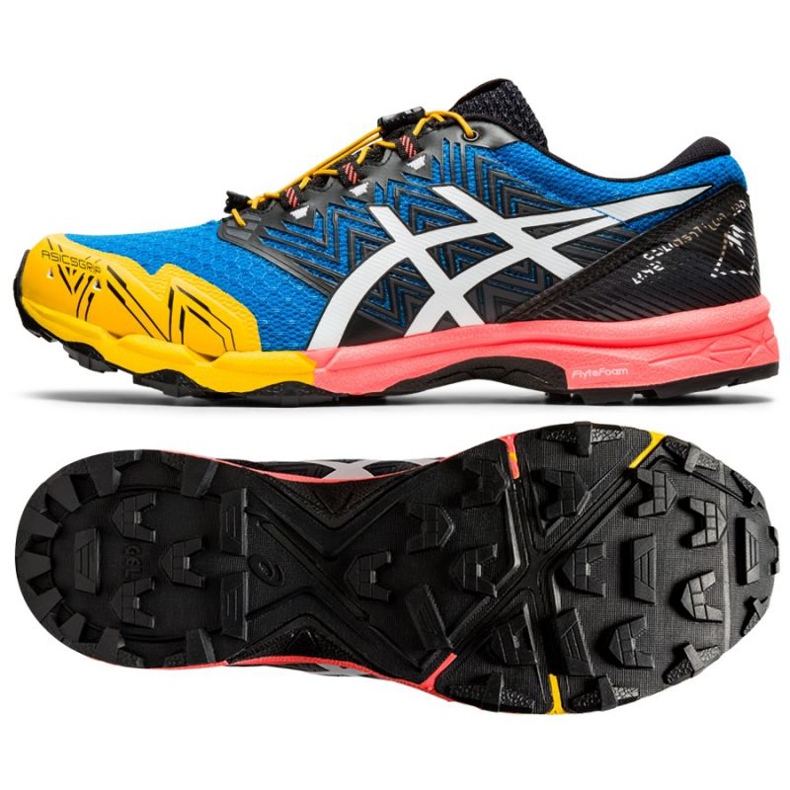Asics GEL-FujiTrabuco Sky M 1011A900-400 futócipő sötétkék sokszínű
