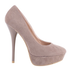 Khaki velúr magas sarkú cipő S3477-4 sokszínű zöld Khaki velúr magas sarkú cipő S3477-4 sokszínű zöld