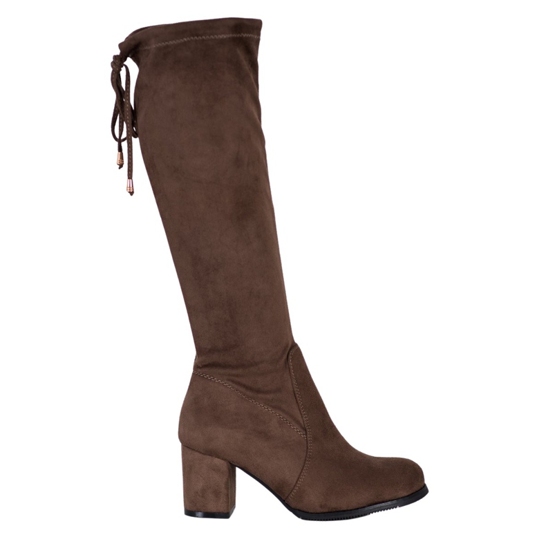 J. Star Klasszikus velúr csizma barna