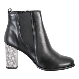 Evento Klasszikus bőr csizma fekete Evento Klasszikus bőr csizma fekete