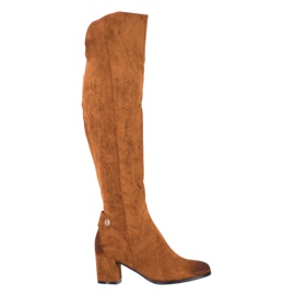 VINCEZA magas csizma barna