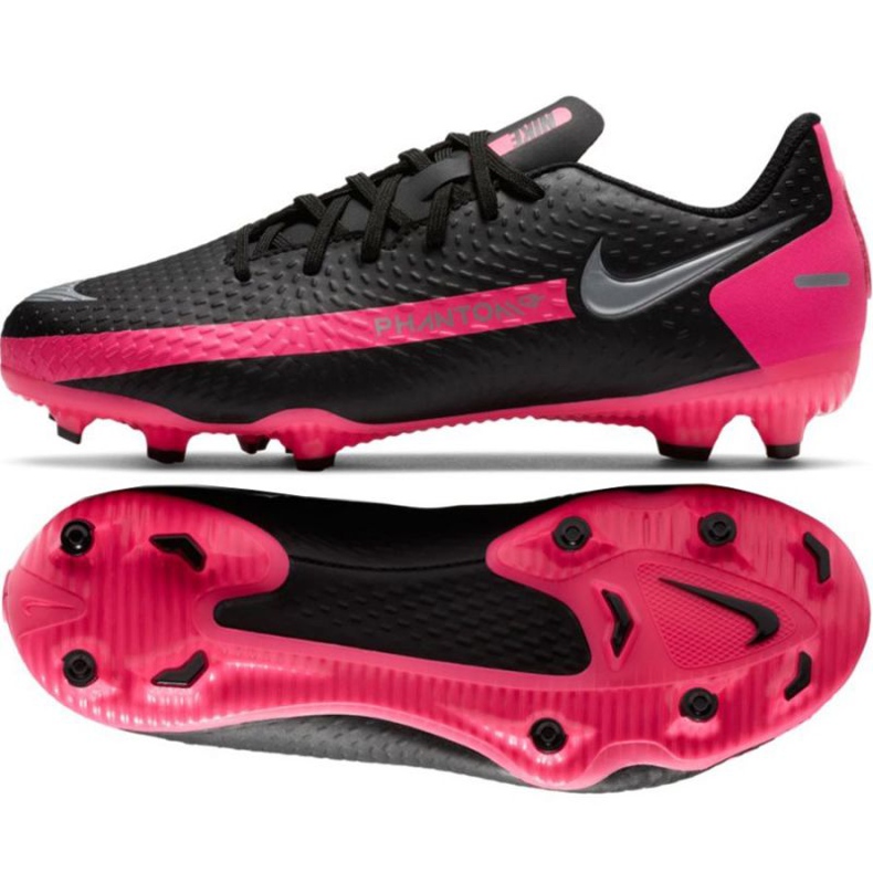 Nike Jr Phantom Gt Academy FG / MG Jr CK8476-006 futballcipő fekete fekete