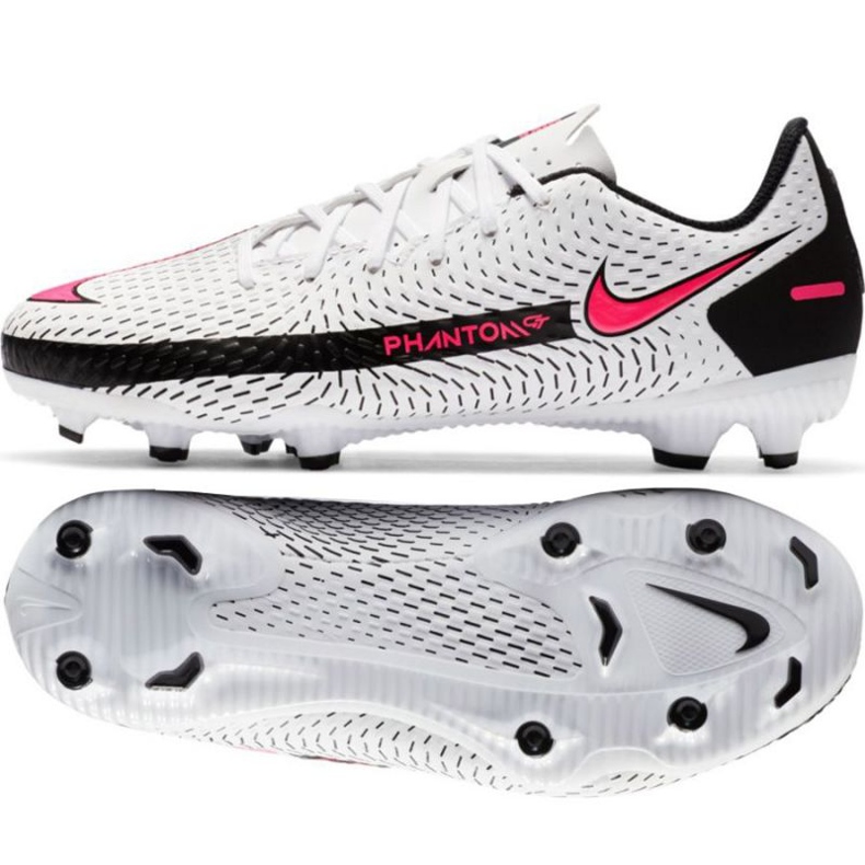 Nike Phantom Gt Academy FG / MG Jr CK8476-160 futballcipő sokszínű fehér