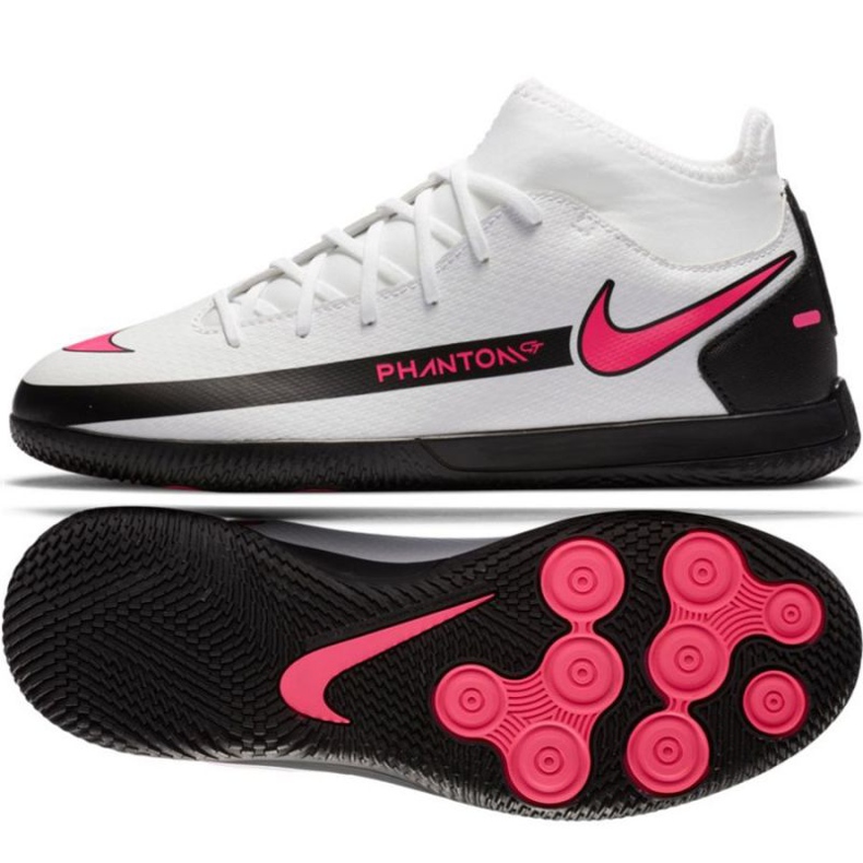 Nike Phantom Gt Club Df Ic Jr CW6728-160 futballcipő sokszínű fehér