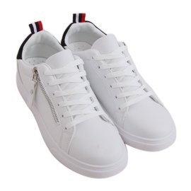 Fehér női cipők KK-206 WHITE / BLACK