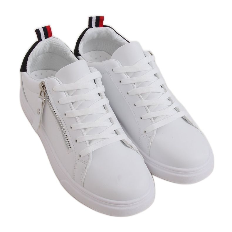 Fehér női cipők KK-206 WHITE / BLACK