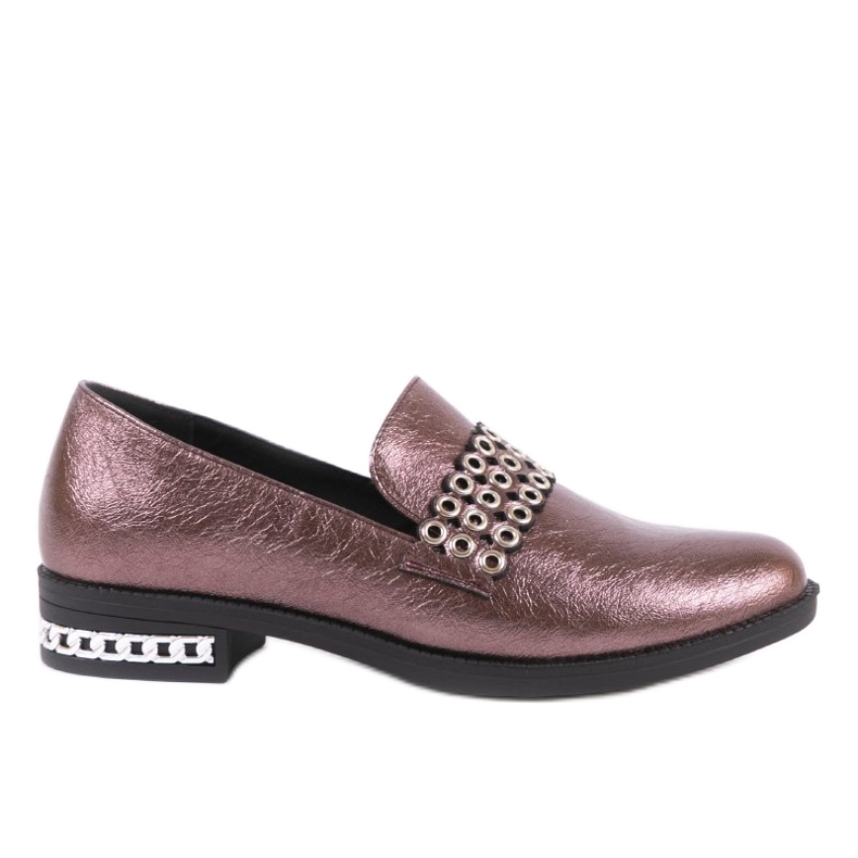 Női barna színű alacsony cipő C18-6251 piros sokszínű