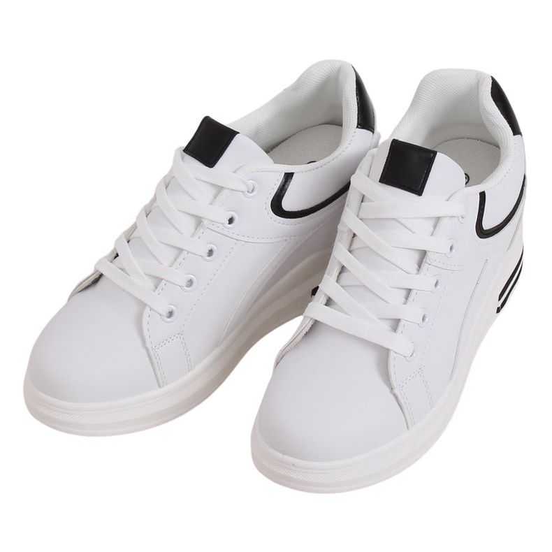 Fehér BY-0370 FEHÉR / FEKETE cipők egy rejtett égen