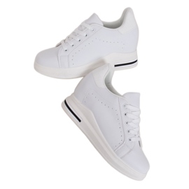 Fehér MY-0367 Fehér cipők rejtett éksarkon