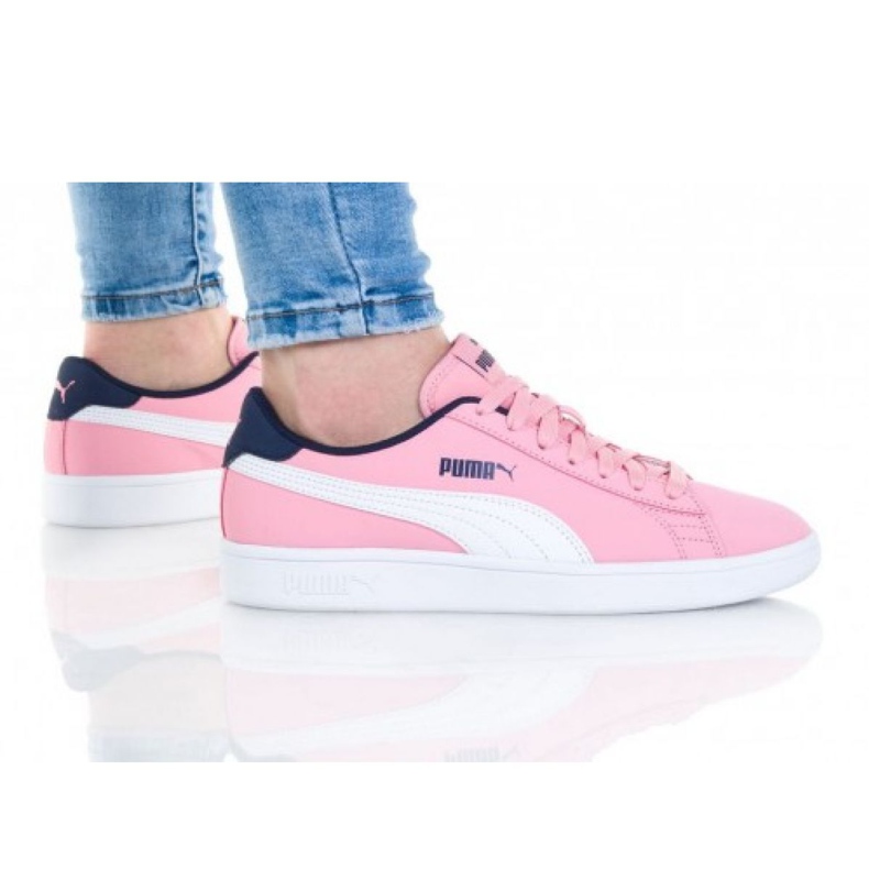 Puma Smash V2 Buck Jr 365182 16 cipő fehér rózsaszín