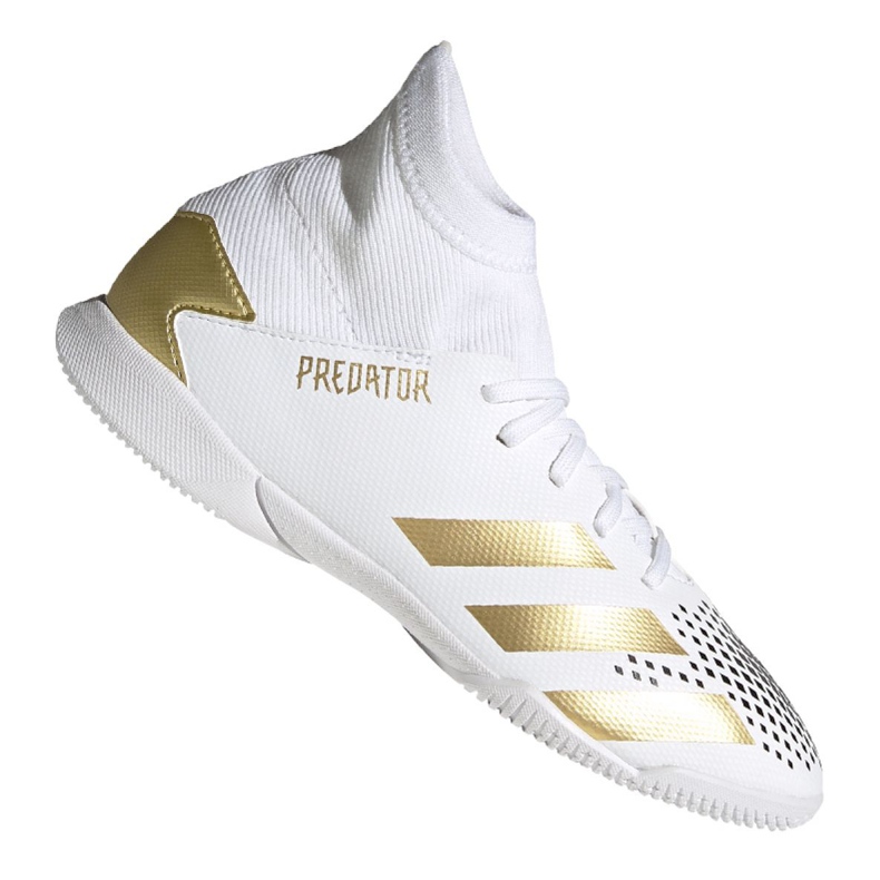 Adidas Predator 20.3 Jr FW9218 futballcipőben szürke / ezüst, fehér, arany fehér